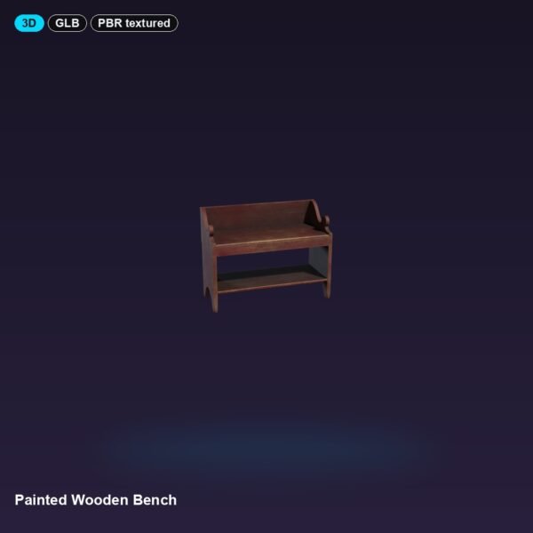 Painted Wooden Bench
