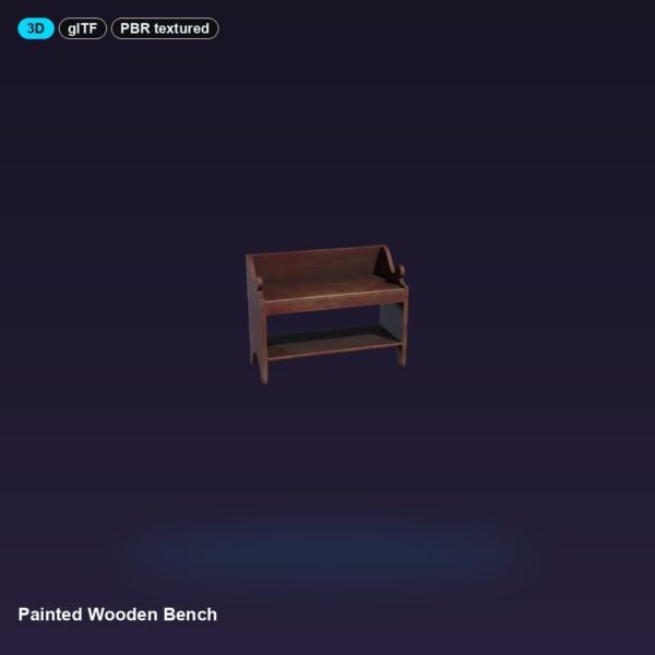 Painted Wooden Bench