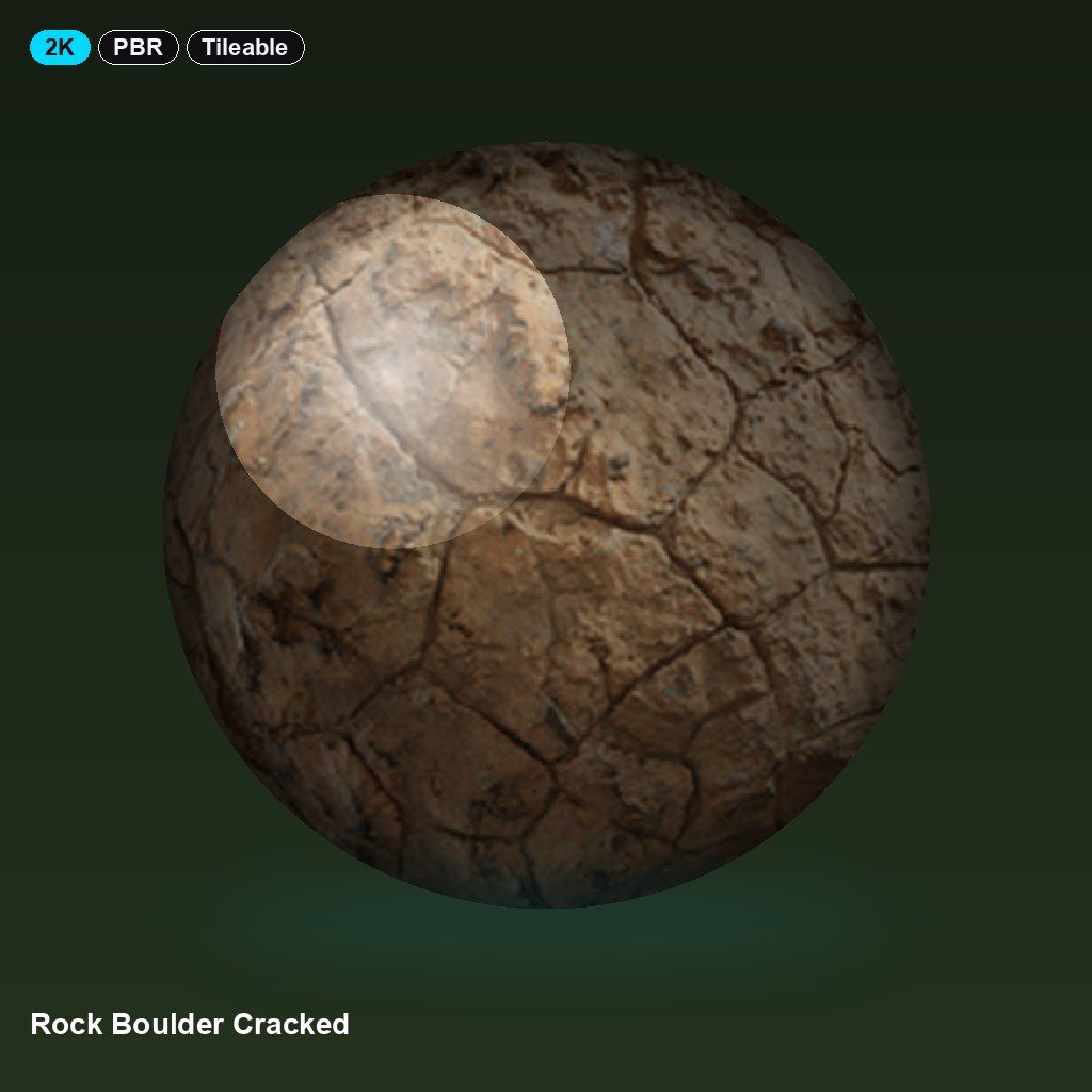 Rock Boulder Cracked