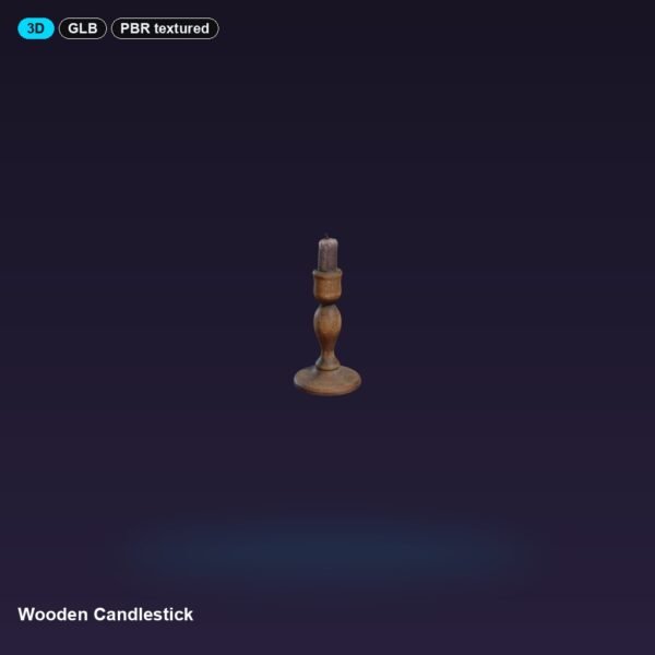 Wooden Candlestick