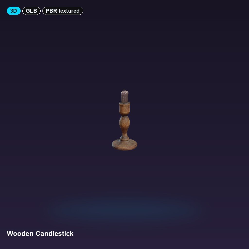 Wooden Candlestick