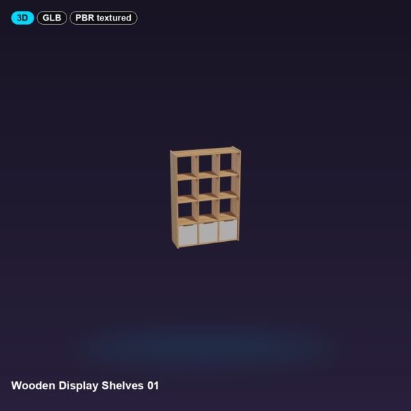 Wooden Display Shelves 01